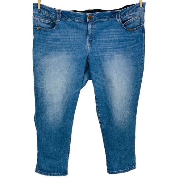 Democracy Womens Jeans Ab Technology Skinny Light Wash Stretch Denim Size 24W - Picture 2 of 13